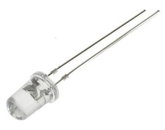 Dioda diody LED 5mm biała clear 12V 10szt FV(3432)