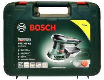 ЭКСЦЕНТРИЧЕСКАЯ ШЛИФОВАЛЬНАЯ МАШИНА PEX 300AE BOSCH + 25 БУМАГА