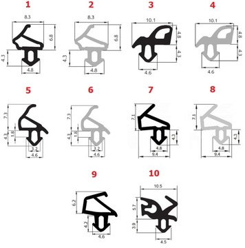 Уплотнитель оконный Уплотнители оконные GREY GREY VEKA SET