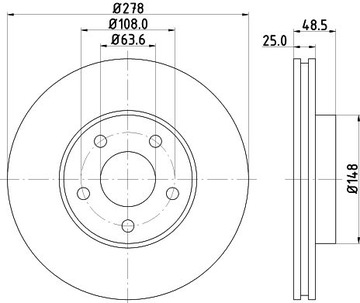 ПЕРЕДНИЕ ДИСКИ, КОЛОДКИ, FORD FOCUS MK2 II C-MAX 278мм