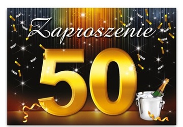 Приглашение с приглашениями на конверты на 50 -летие 50 -й вечеринки