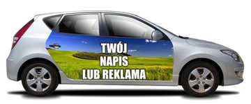 Naklejki reklama folia na samochód auto okno kolor