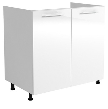 Szafka kuchenna Zlewozmywakowa Biała Wysoki Połysk 52x80x82cm Halmar Vento