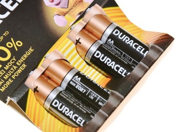 Батарейки Duracell R6 AA LR6 1,5В 4 шт. для лампы