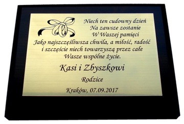 Tabliczka podziękowania gratulacje prezent GRAWER