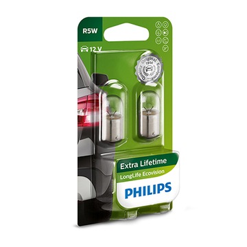 Philips Żarówka R5W 12V 5W LongLife EcoVision 3 x Żywotność