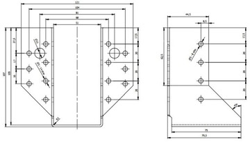 СОЕДИНИТЕЛЬ КРОНШТЕЙНА БАЛКИ WB10 51x105 СЕРТИФИКАТ