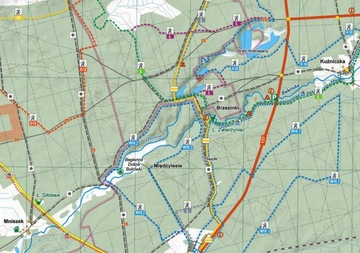 MAPA TURYSTYCZNA WIELEŃ MIASTO I GMINA 1:50 000 + PLAN MIASTA GPS 3D