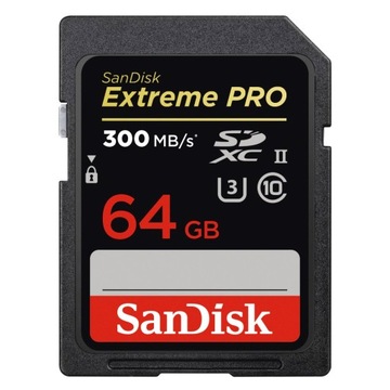 SanDisk SDXC EXTREME PRO 64 GB 300 MB/s