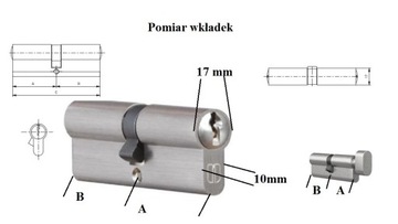 Вставка ABUS, сертификат 5.2 C, 3 шт., никелевая система 35 г/40 30 г/50 30/45