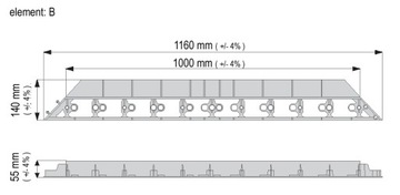 Obrzeże trawnikowe z najazdem 2 mb Palisada