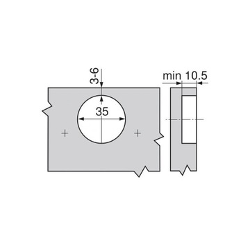 BLUM 71M2550 Петля CLIP прямая, накладная 100°