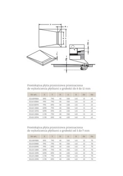 Brodzik podpłytkowy 120x80 z odpływem 55 RADAWAY