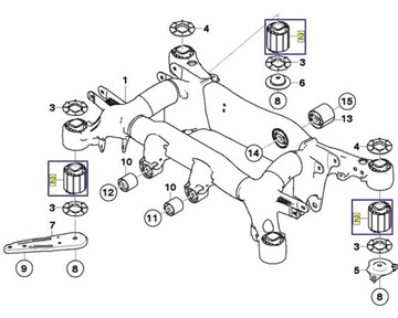 СЪЕМНИК ВТУЛКИ ЗАДНЕЙ БАЛКИ BMW 5 E60 E61 6 E63 E64