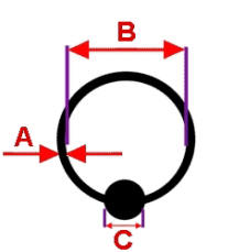 Náušnica segmentová oceľová kruh septum nos clicker hoop helix široká 8mm