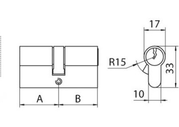 фото ориг. №4, Repair kit gerda 30/ 40 brass+ 10 keys for doors door lock