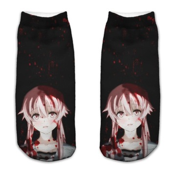 SKARPETKI STOPKI FULLPRINT 3D DZIEWCZYNKA MANGA