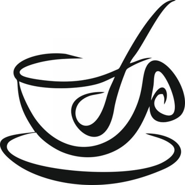 Naklejka na ścianę kafelki płytki do kuchni filiżanka KAWA 35 cm