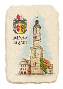 Magnes lodówkę kamień pamiątka LWÓWEK ŚLĄSKI 107