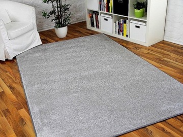 GŁADKI DYWAN POKOJOWY SZARY 100x150 SALON SYPIALNI
