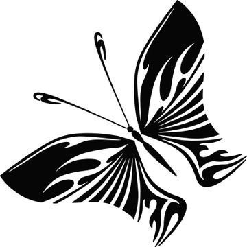 Dekoracyjna naklejka na ścianę MOTYL z motylami do salonu ścienna 35 cm