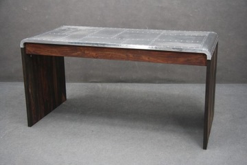 Biurko Drewniane Palisander Aluminium STRONG