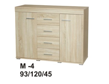 Komoda Marino M4 dąb sonoma 120 cm solidna