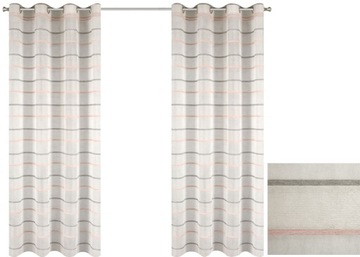 Zasłona półprzezroczyste kółka 140 cm x 250 cm KIARA