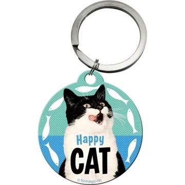 Brelok Happy Cat metal Nostalgic 48015