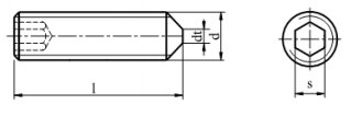 Установочный винт с головкой черный M3x12 DIN914 20 шт.