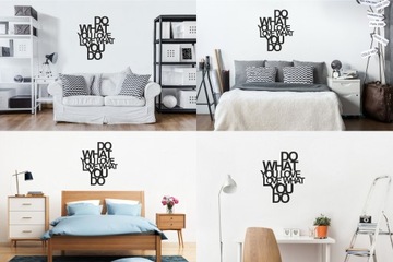 Деревянная 3D надпись на стене - Делай то, что ЛЮБИШЬ