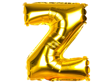 BALONY FOLIOWE LITERKI 40CM BALON LITERKA ZŁOTA Z