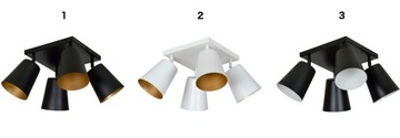 фото ориг. №16, Ceiling light black square 4 glass to salon corridor emibig