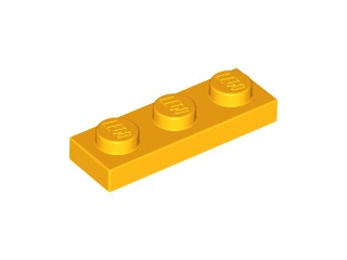 LEGO Płytka 1x3 3623 pomarańczowy jasny - 4 szt.