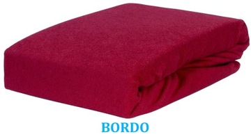 PRZEŚCIERADŁO FROTTE Z GUMKĄ 180x200 BORDOWE
