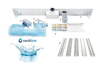 Линейный трап SANITLINE CERAMIC 120см ДЛЯ ПЛИТКИ