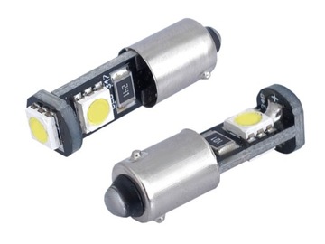 Żarówka H6W BAX9s 12V 5050 SMD LED Biała CANBUS