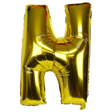 Balony Foliowe Literki Złota Foliowy 40cm Litera N
