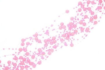 Girlanda Perłowa Perełki RÓŻOWA Ślub Chrzest Komunia 6,5m 130cm x 5szt.