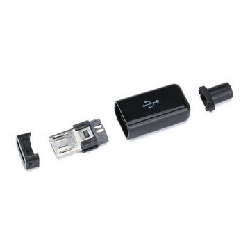 CZARNY WTYK WTYCZKA MĘSKA MICRO USB MICROUSB 5PIN