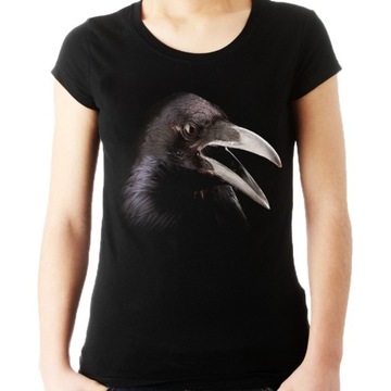 Koszulka z krukiem kruk bluzka horror t-shirt -M