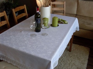 Круглая скатерть с гипюром 175 Koło Polskie Tablecloths