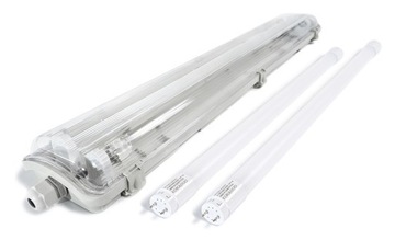 Zestaw oprawa hermetyczna + 2 świetlówki LED 60cm