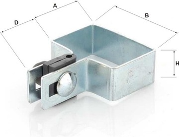 Зажим 40х60, оцинкованный, начальная и конечная панель.