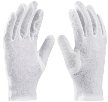 Bavlnené kozmetické rukavice Biele Jemné z bavlny veľ.9