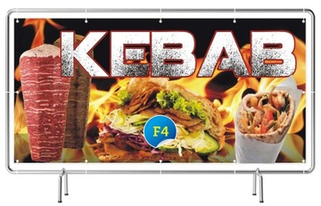 Baner REKLAMA 3x1m - Kebab Frytki Hamburger Szyld