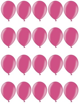 Balony Fuksja 25cm Metaliczne 20szt ślub urodziny