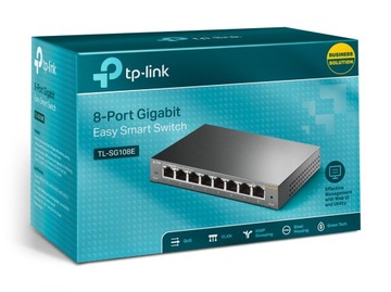 Коммутатор TP-Link TL-SG108E 8p Gigabit, Easy Smart