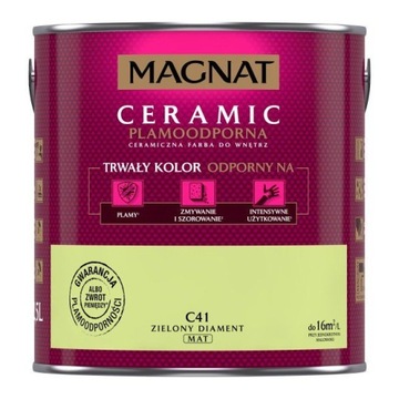 MAGNAT Ceramic farba ścian 5L C41 ZIELONY DIAMENT