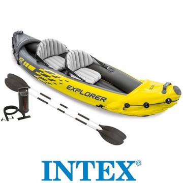 Двухместная надувная байдарка Explorer K2 312 x 91 x 51 см INTEX 68307